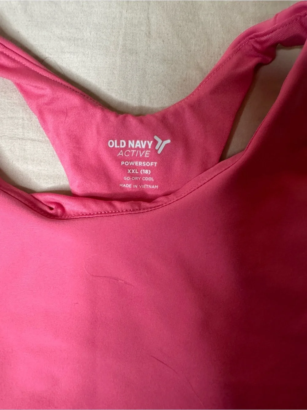 EUC OLD NAVY Pink Blue Racerback Sports Bra Tank Tops Set Small 18